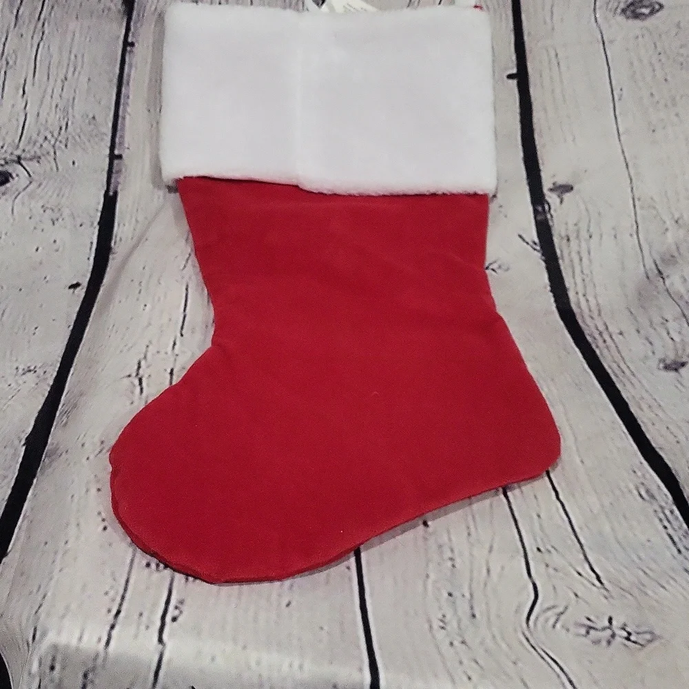 Holiday Time Red and White Dog Stocking